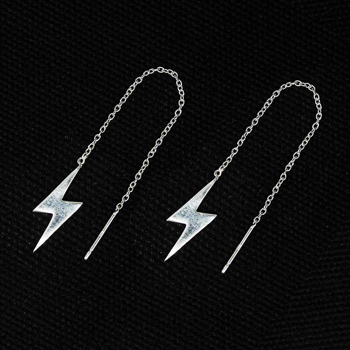 Sterling Silver Threader Earrings with Real Gemstone Beads - Elegant Pull-Through Design for Women, Dangling Western Earrings, Long and Short Adjustable Earring