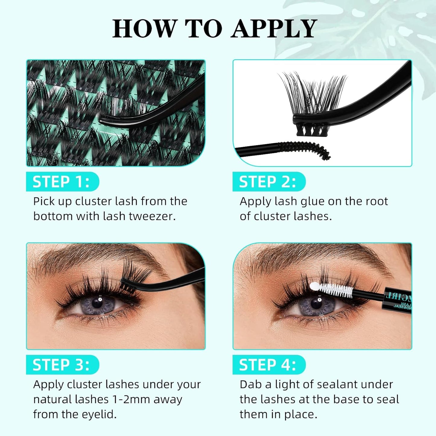 Lash Clusters Wet Look 168Pcs Eyelash Cluster Ultra-Thin Lash Band Eyelashes Extensions Spiky Anime Wide Span Lashes(Mallow,D-10mm)