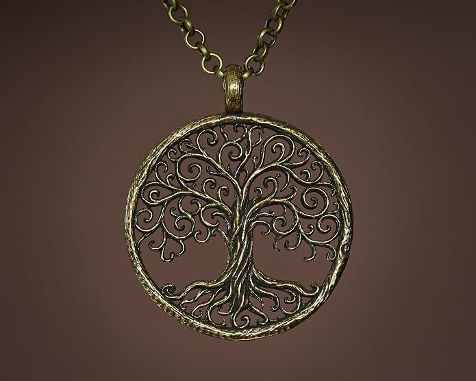 Baldur Jewelry - Handcrafted Yggdrasil Viking Norse World Tree of Life Pendant Necklace Amulet Jewelry | 925 Sterling-Silver Tree of Life Necklace | Viking Gifts |Jewelry for Men Women