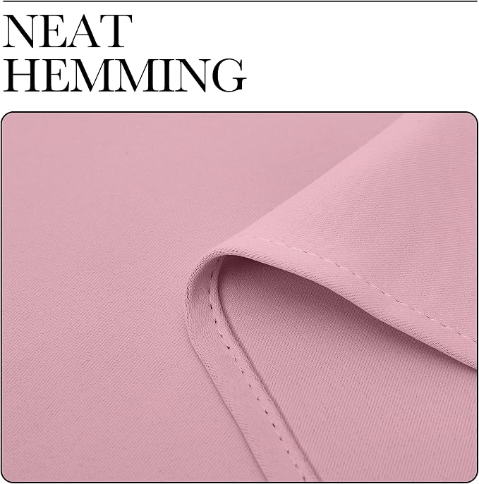 NICETOWN Crystal Pink Room Darkening Curtains for Kitchen, Set of 2, 42 inches Wide by 78 inches Long, Window Treatment Thermal Insulated Solid Grommet Room Darkening Curtains/Drapes for Bedroom