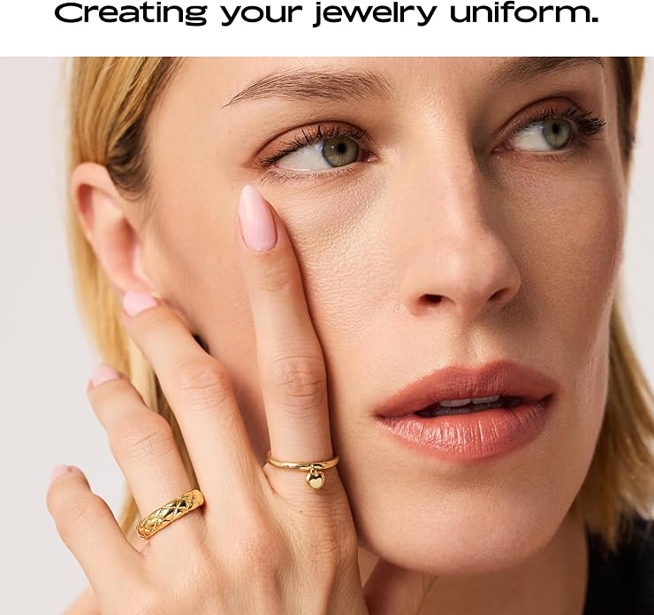 Ana Luisa Gold Rings for Women - 14K Gold Plated Rings for Women Non Tarnish - Trendy Stacking Ring for Daily Wear - Twisted, Heart, Eternity Ring Styles - Hypoallergenic & Water-Resistant Jewelry