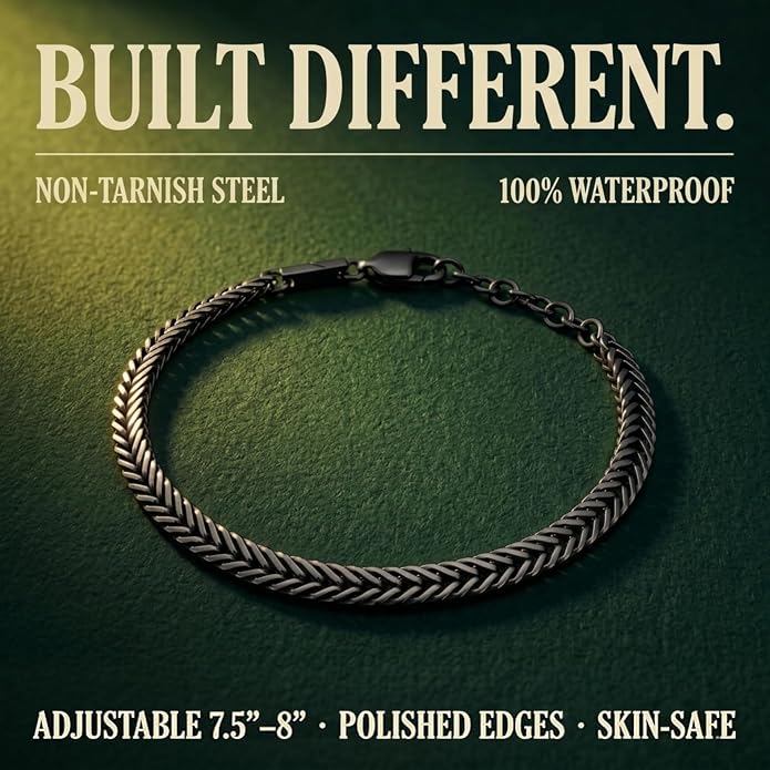 Galis Chain Bracelets For Men - Premium Stainless Steel, Silver, Gold Plated Non Tarnish - Mens Jewelry, Fathers Day Gift