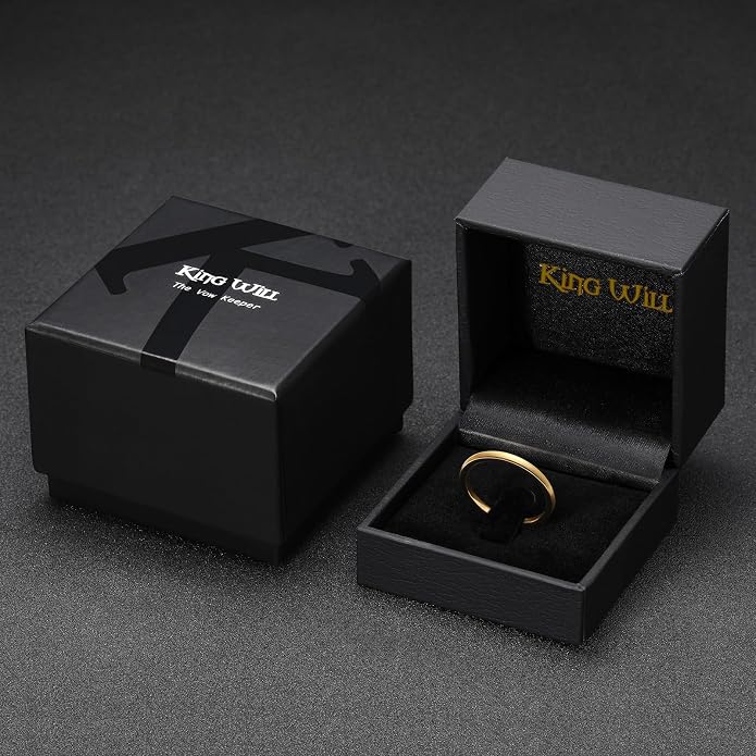 King Will Wedding Band for Men Women, 2/4/6/7/8mm Domed Matte Brushed Tungsten Carbide Rings, Solid/Dual Color Engagement Rings, Comfort Fit