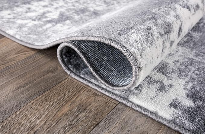 Rugshop Watercolor Distressed Modern Bohemian Area Rug Gray 3'3" x 5'