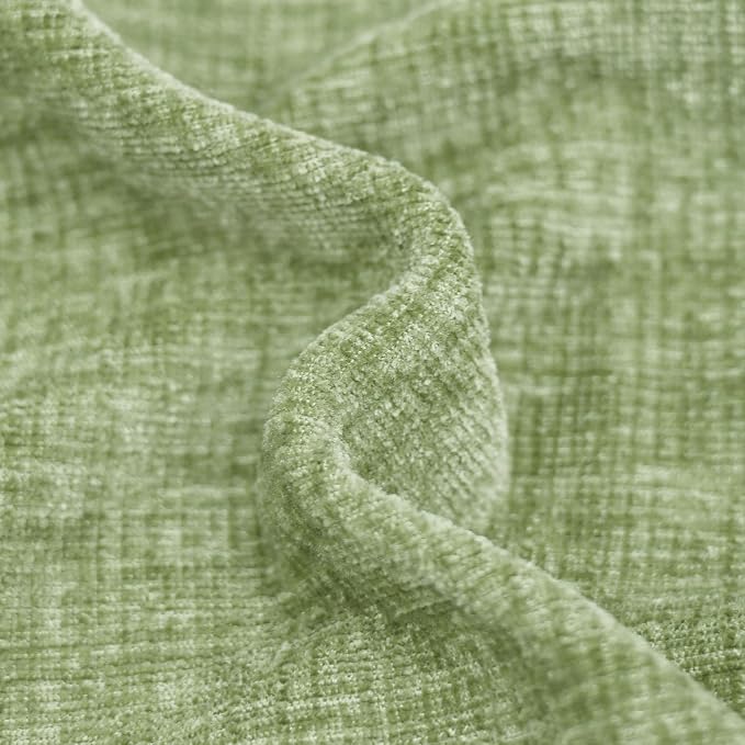 CaliTime Throw Pillow Covers Decorative 18 X 18 Inches Pack of 4 Cozy Chenille Cushion Cases for Couch Sofa Bed Living Room Home Sage Green
