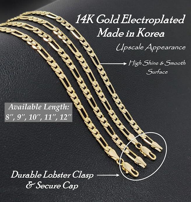 Gold Electroplated Anklet, Made in Korea