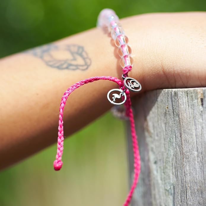 4ocean Beaded Bracelet - Removes 1 Pound of Ocean Plastic - Handcrafted, Adjustable Unisex Recycled-Jewelry - Supports Marine Life Conservation Through Ocean Plastic Removal