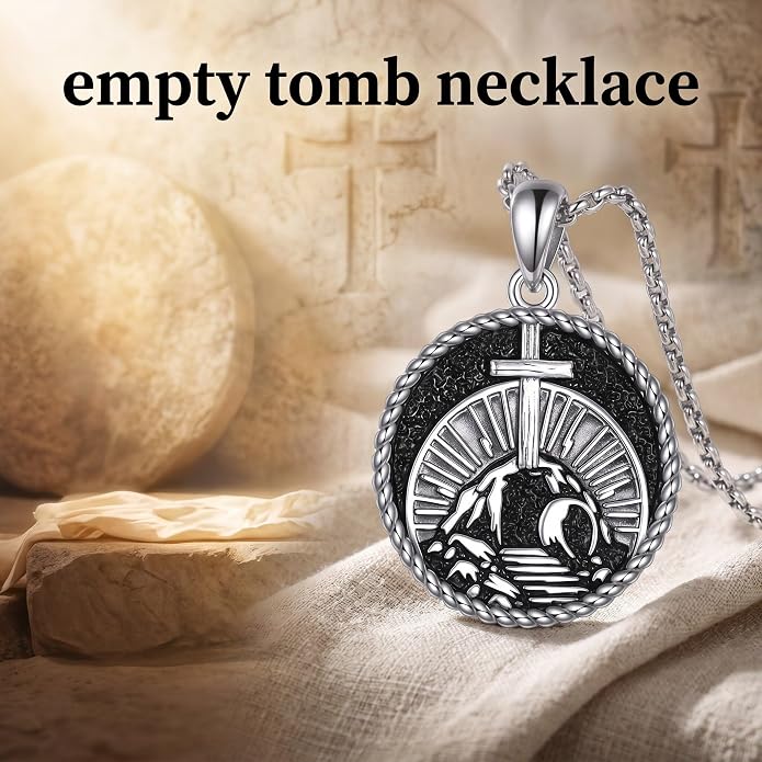 Lion/Anchor/Yggdrasil/Empty Tomb Pendant Necklace Stainless Steel 22+2 Chain Jewelry For Men Father Women Unisex