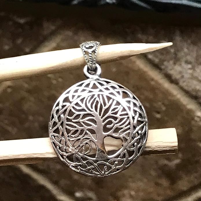 Tree of Life 925 Solid Sterling Silver Pendant 34mm