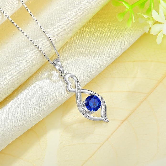 Infinity Necklace 925 Sterling Silver Necklace For Women Jewelry Valentines Day Christmas