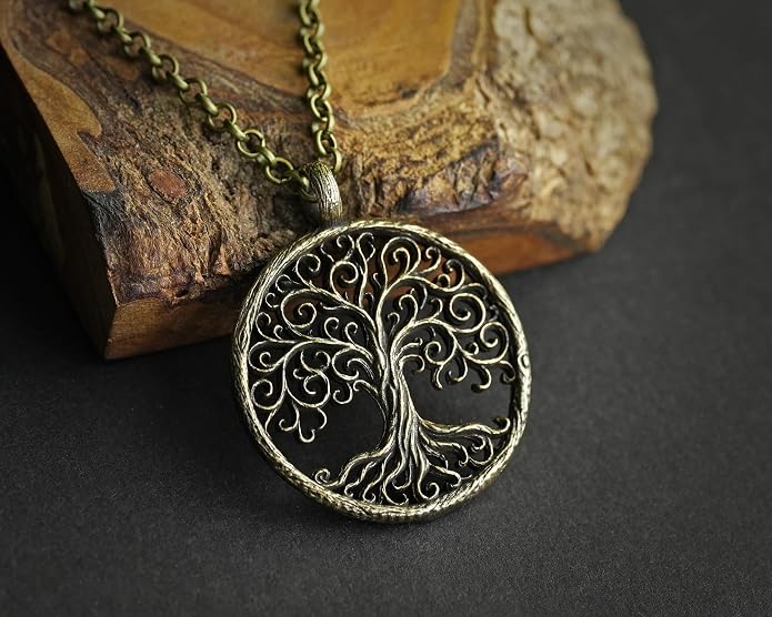 Baldur Jewelry - Handcrafted Yggdrasil Viking Norse World Tree of Life Pendant Necklace Amulet Jewelry | 925 Sterling-Silver Tree of Life Necklace | Viking Gifts |Jewelry for Men Women