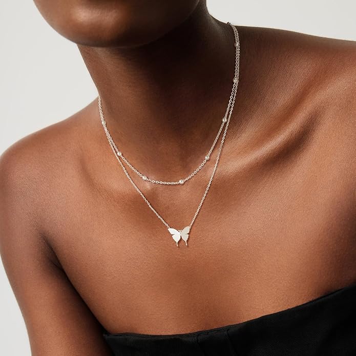 MEVECCO Dainty Gold Chain Choker Necklace 14K Gold Plated Handmade Boho Cute Tiny Beaded Link Choker Necklace Delicate Simple Minimalist Choker Necklace for Women