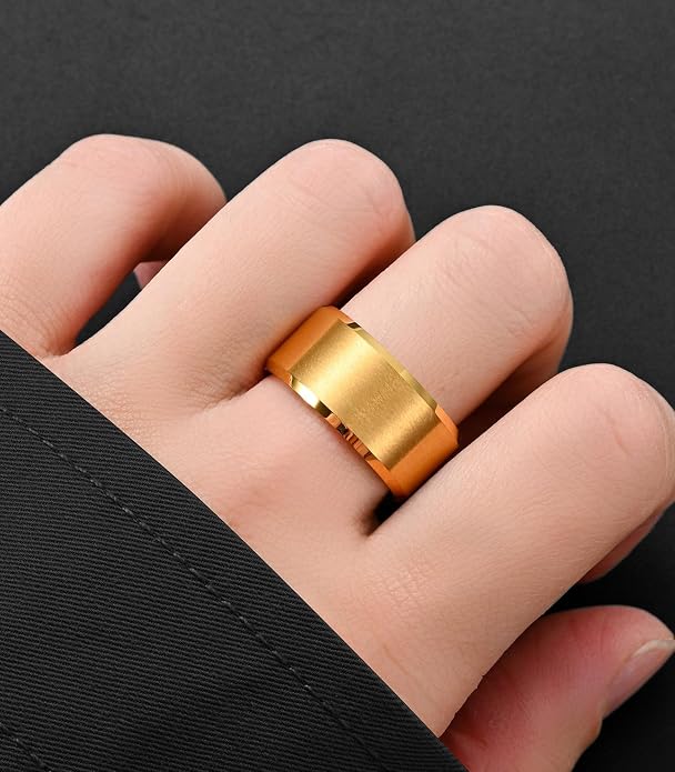 King Ring Tungsten 4/6/8/10mm Rings – Super Polished Matt Finish Tungsten Rings – Designed in USA