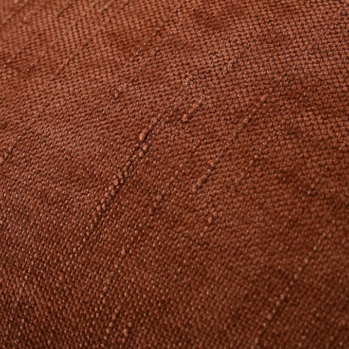 Set of 4 Soft Textured Decorative Throw Pillow Covers 18x18 Inch Cozy Farmhouse Cushion Cover Square Accent Pillow Cases for Bed Couch Sofa Living Room, Rust