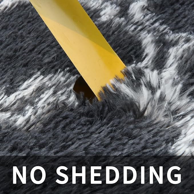 Sour Lemon 8x10 Area Rugs for Bedroom Living Room, Large Fluffy Shag Rug | Shaggy Carpet,Soft Plush Furry Bedside Rugs,Anti Slip,Washable Area Modern Rugs Floor Mat for Kids Girls Boys Living Room