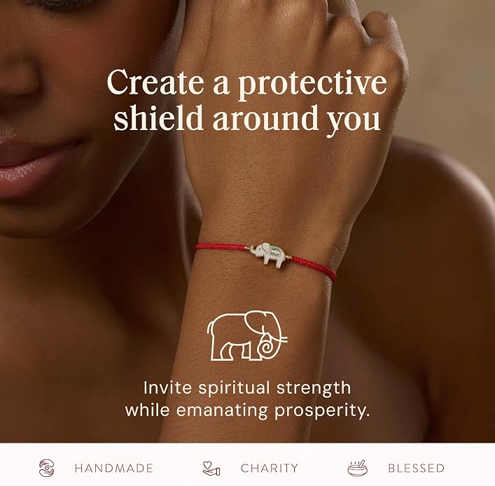 KARMA AND LUCK Adjustable Red String Bracelet, 18K Charm for Women, Handmade in Bali for Luck & Success