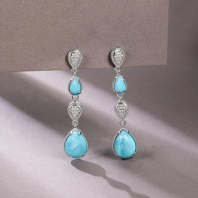 Natural Abalone Dangle Earrings with Halo CZ Leverback Earrings for Women Hypoallergenic Fashion Jewelry