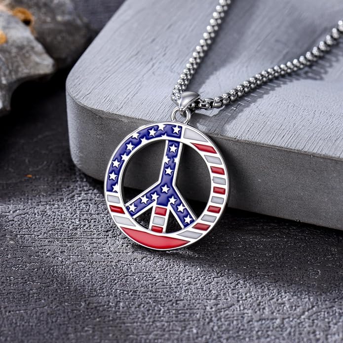 S925 Sterling Silver Poseidon Trident/Peace Sign/Coexist Peace Symbol/Pirate/Arrowhead/Flower of Life/Thor's Hammer Jewelry Necklace Gifts for Women Men