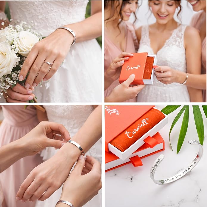 Carviell Bracelet - Gifts for Women – Inspirational, Friendship, Love, Mom, Daughter, Sister, Christian, Graduation, Memorial & Wedding Gifts – 100+ Phrases – Stainless Steel, Gift-Ready