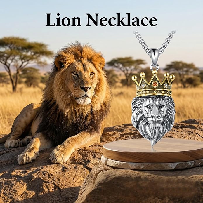 Lion/Anchor/Yggdrasil/Empty Tomb Pendant Necklace Stainless Steel 22+2 Chain Jewelry For Men Father Women Unisex