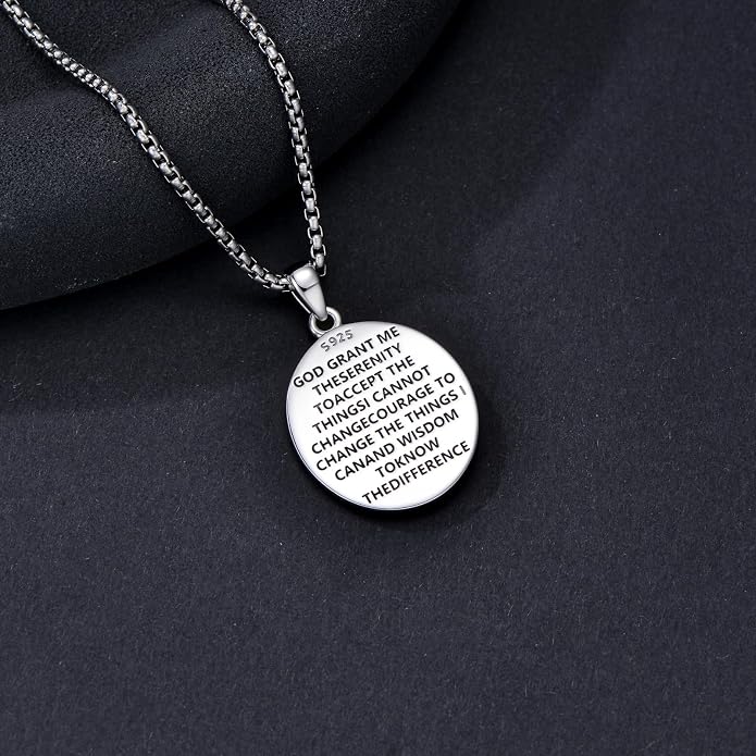 LEECCl Men's Necklaces 925 Sterling Silver Thors Hammer/Cross of Thorns/Bible/St. Michael Gothic pendant Religious Jewelry for Men Father