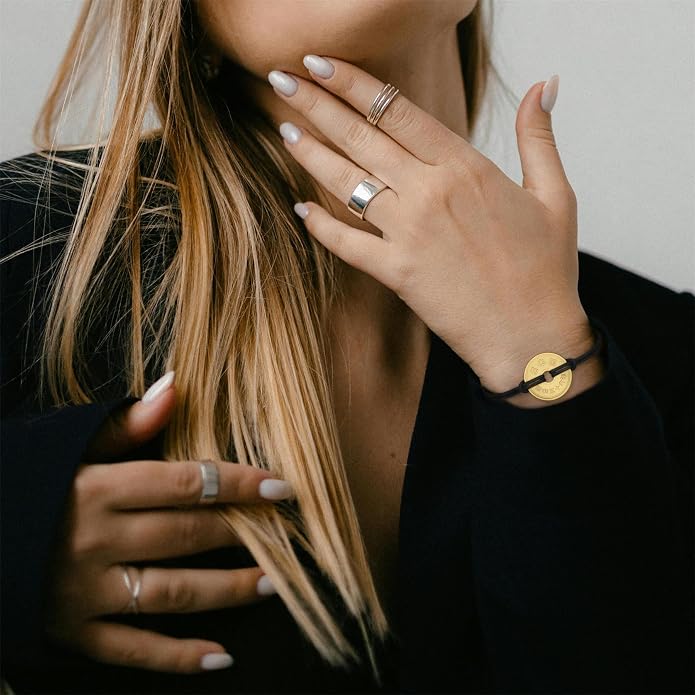 HOBBY OF KINGS Good Luck Coin Bracelet | 18k Gold Plated Wristband | Handmade Jewelry for Collectors and History Lovers