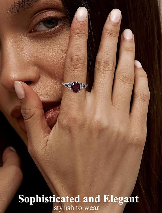 Celtic Knot Rings for Women 925 Sterling Silver Solitaire Ring Wedding Engagement Band Round Birthstone Jewelry Size 5-10