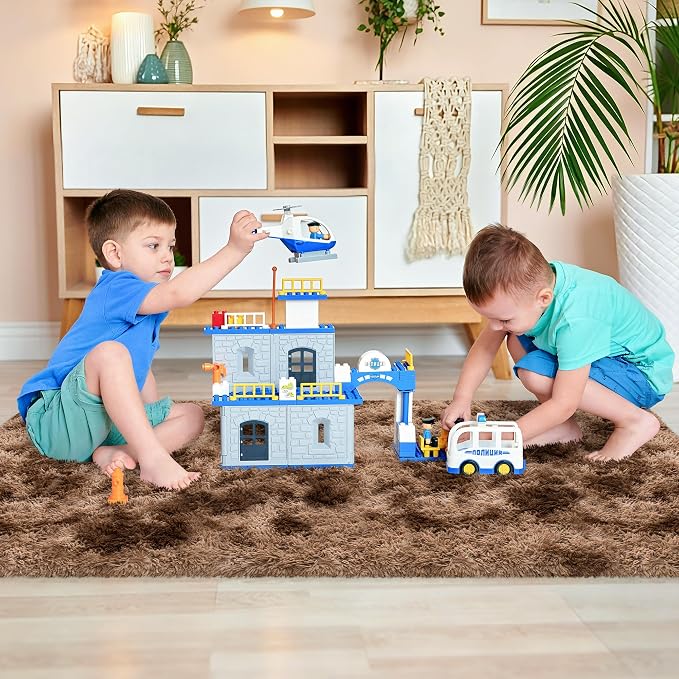 2x5 Feet Soft Fluffy Brown Runner Rug for Bedroom, Washable Plush Shag Carpet for Living Room, Hallway, Nursery, Dorm, Fuzzy Bedside Rug for Kids Girls Room, Home Decor