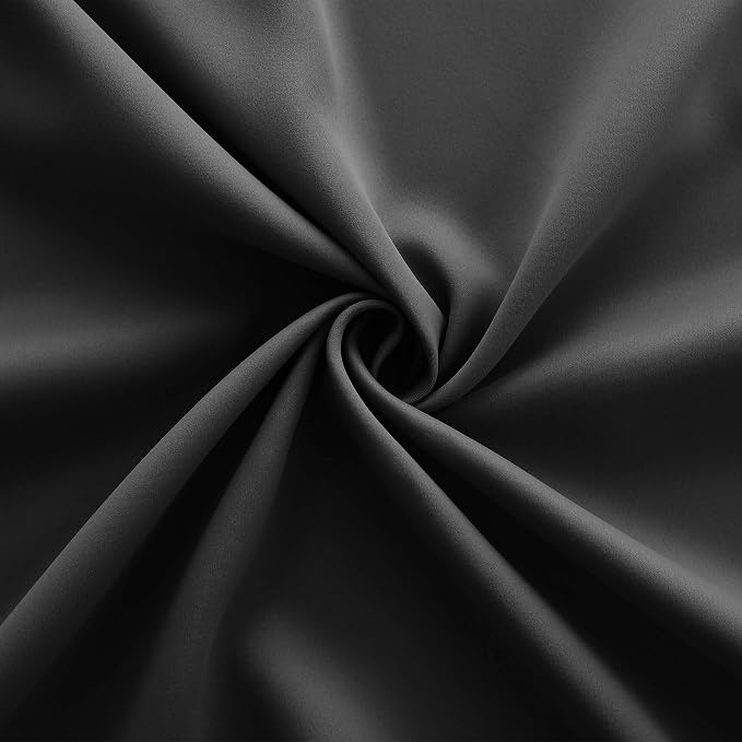 KOUFALL Black Out Curtains 63 Inch Long, 52x63 Length Grommet Blackout Room Darkening Thermal Insulated Curtains for Living Room Bedroom, 2 Panel Set