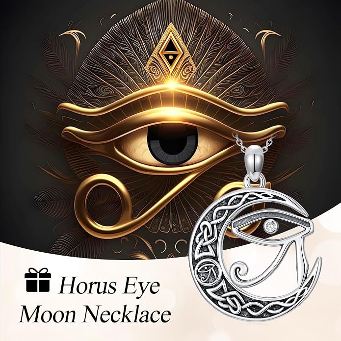 Cross/Pentagram/Tree of Life/Celtic Trinity/Anchor/Thor's Hammer/Sun/Eye of Horus Necklace Moon Pendant Mothers Day Gifts for Women