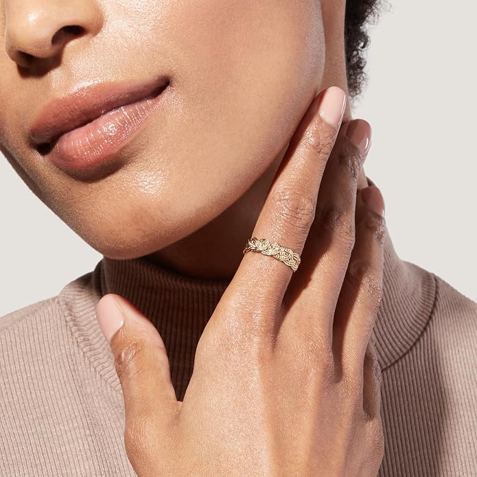 Ana Luisa Gold Rings for Women - 14K Gold Plated Rings for Women Non Tarnish - Trendy Stacking Ring for Daily Wear - Twisted, Heart, Eternity Ring Styles - Hypoallergenic & Water-Resistant Jewelry