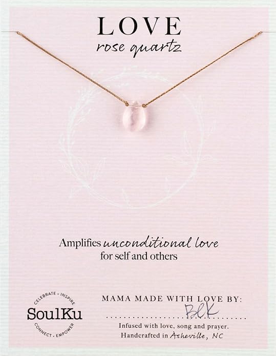 SOULKU Handcrafted Necklace, Empowerment Jewelry With Healing Crystal, Inspirational Jewelry For Women, Mom & Sister Gifts, 2" Extender With Lobster Clasp, 16" Nylon Cord