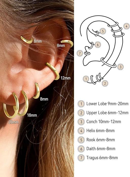 FaithHeart 925 Sterling Silver Post Huggie Hoop Earrings for Women, Silver Small Hoop Earring, Hypoallergenic Cartilage Earrings for Women
