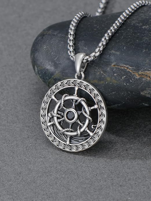 Midari Ocean Necklace 925 Sterling Silver Flamingo Mama Bear Dolphin Penguin Sea Turtle Axolotl Desert Cactus Nautical Rudder Tropical Palm Compass Wave Pendant Boho Jewelry Gifts for Women Men