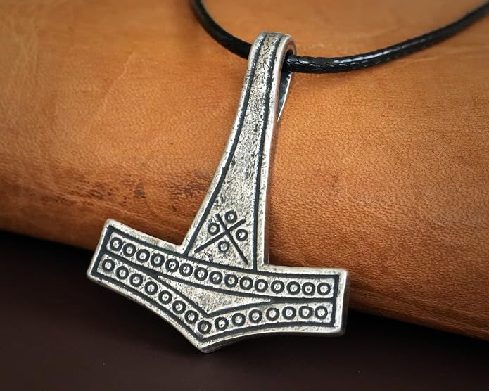 Baldur Jewelry - Thors Hammer Necklace Pendant Mjölnir - Viking Norse Thor Hammer Pendant Viking Jewelry - Thor Necklace - Thor Gifts for Men - Viking Necklace for Men