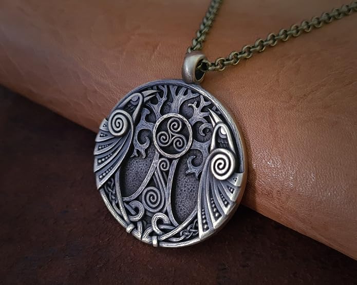 Baldur Jewelry - Handcrafted Yggdrasil Viking Norse World Tree of Life Pendant Necklace Amulet Jewelry | 925 Sterling-Silver Tree of Life Necklace | Viking Gifts |Jewelry for Men Women