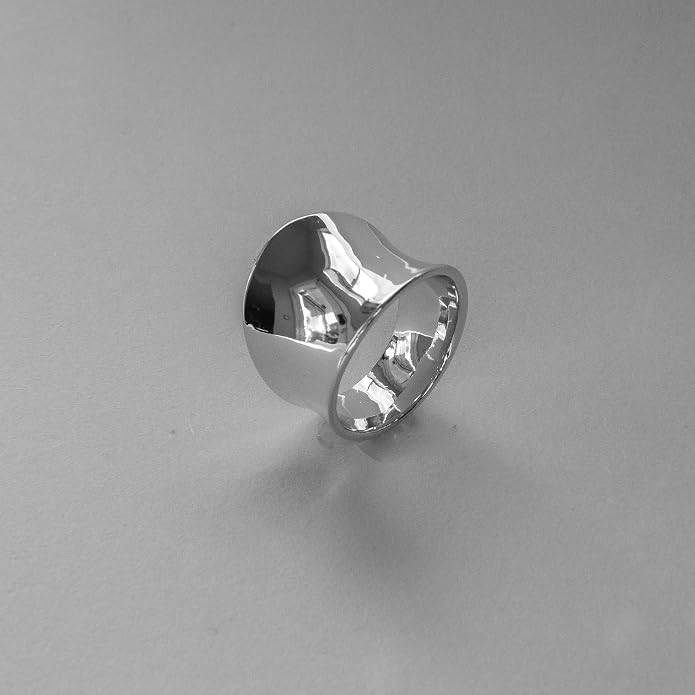 Wide Band Ring for Women | Sculptural Statement Rings| 18K Gold Plated Polish Large Thumb Index Full Finger Rinds