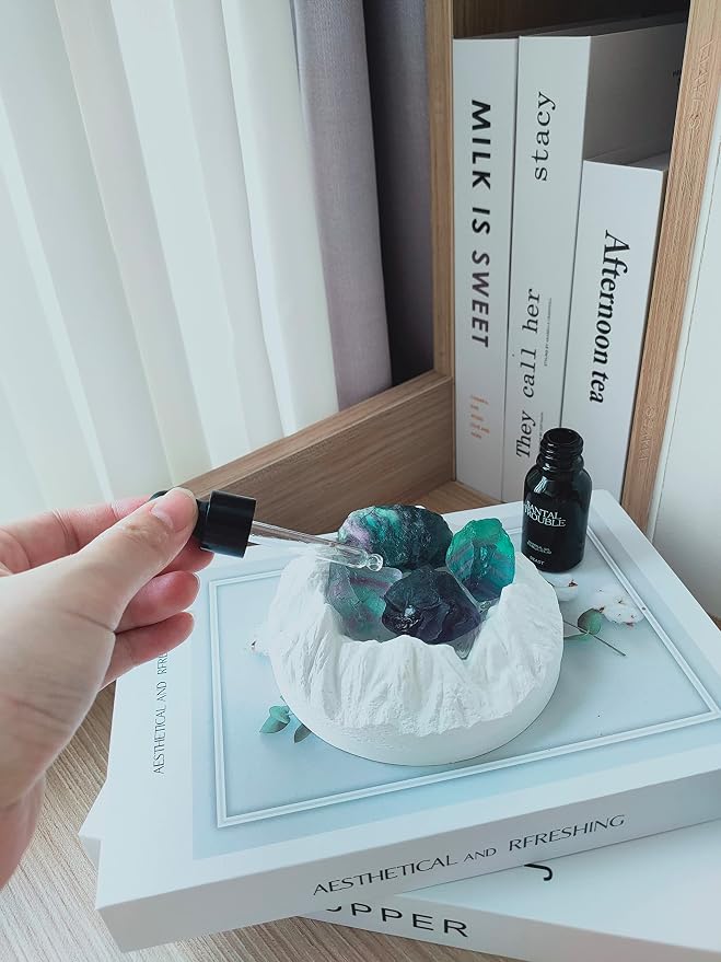 Luckeeper 0.5 lb Rough Crystals Bulk Raw Rainbow Fluorite Healing Stones for Tumbling, Wire Wrapping, Wicca Reiki,Meditation