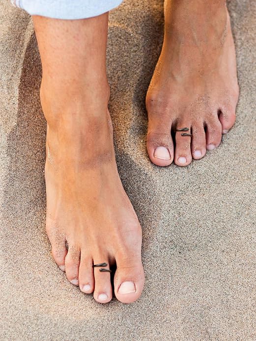 ChicSilver Sterling Silver Toe Rings for Women 14K Gold Plated Toe Rings for Women Open Adjustable Toe Ring for Women Toe Jewelry for Summer Beach