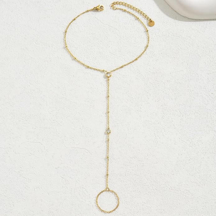 Ankle Bracelets for Women 18K Gold Plated Dainty Pearl Cross CZ Anklets Daisy Moon Star Gold Bead Satellite Cuban Link Chain Waterproof Summer Beach Foot Jewelry