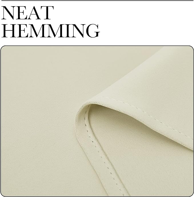 NICETOWN Room Darkening Short Curtain Panels for Small Window, Beige, 2 Panels, W29 x L40 -Inch, Thermal Insulated Grommet Room Darkening Draperies/Drapes for Window