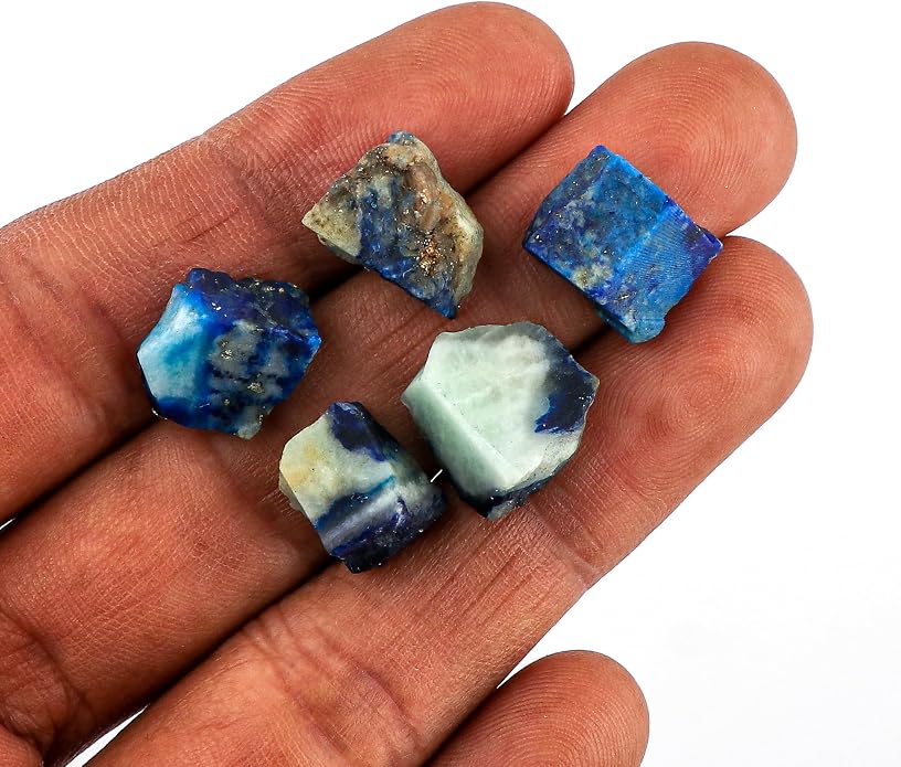 5pcs, Wholesale Raw Natural Gemstones and Crystals, Assorted Rough Stones, Bulk Loose Rock Supplies, DIY Crafts-Jewelry Making, Wire Wrapping, Gem Collection