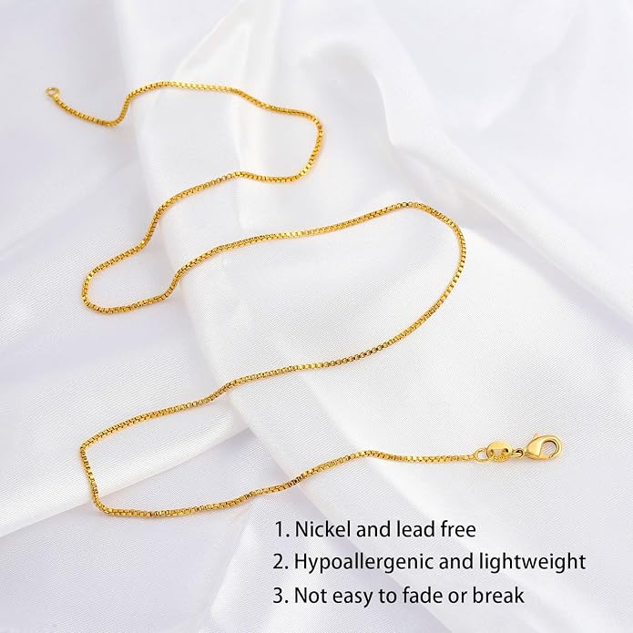 14K Gold Plated Paper Clip Chain Link Necklace Satellite Cross Key Starfish Turquoise Heart Necklace for Women