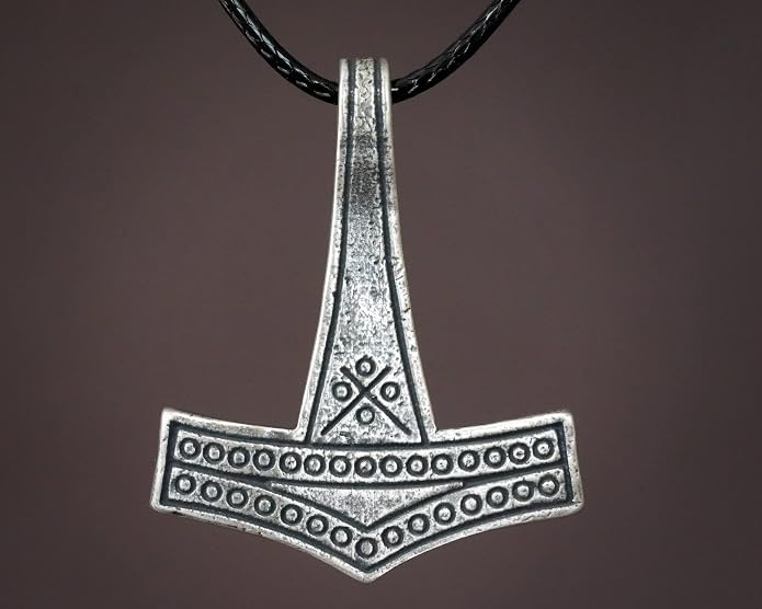 Baldur Jewelry - Thors Hammer Necklace Pendant Mjölnir - Viking Norse Thor Hammer Pendant Viking Jewelry - Thor Necklace - Thor Gifts for Men - Viking Necklace for Men