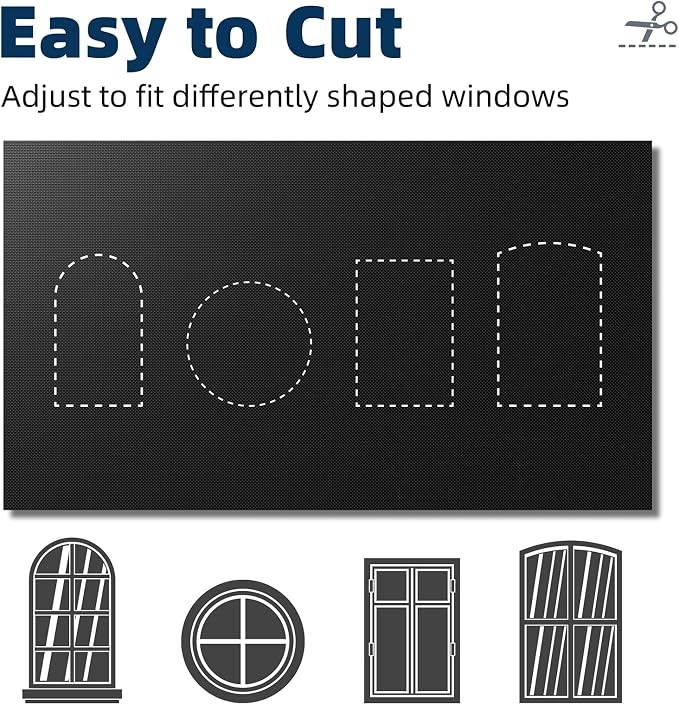 NIGHTON Portable Blackout Curtains 54"×60", Strong Hook and Loop Tape Strips with Adhesive, Cuttable Blackout Window Cover, 100% Black Out Material Blinds for Baby Nursery or Travel - Black Ⅰ