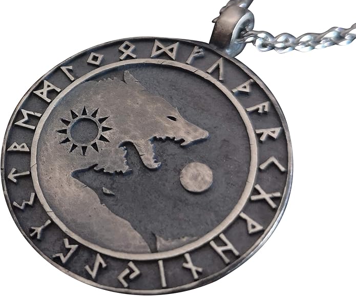 Yin Yang Necklace For Men Ancient Looking High Quality Pendant Jewelry - Yin Yang Gifts - Viking Jewelry for Men