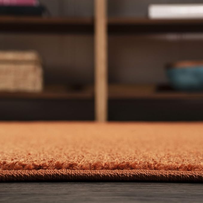 JONATHAN Y Haze Solid Low-Pile Orange Indoor Area Rug 3x5, Coastal,Bohemian,Minimalist,Classic, Easy-Cleaning for Living Room,Bedroom,Kitchen,Pet Friendly,Non-Shedding (SEU100M-3)
