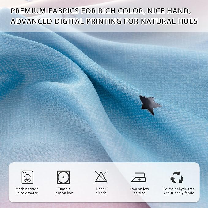 XiDi Curtains for Girls Bedroom Decor 108 Inches Long Colorful Rainbow Blackout Curtains for Kids Princess Nursery Room Unicorn Wall Decor Ombre Grommet Drapes Pink Purple W34 X L108 2 Panels