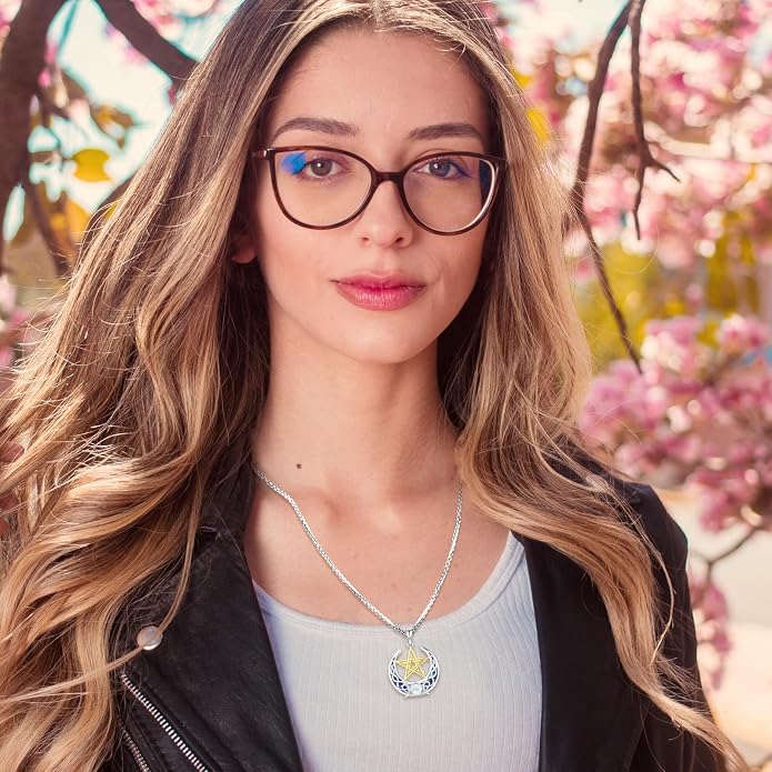 Witchy Jewelry for Women Men Nudo De Bruja Plata 925 Original Witches Knot Necklace Tetragrammaton Hecate Necklace Lilith Necklace Pentagram Necklace Cat Necklace Triple Moon Goddess Pendant Necklace