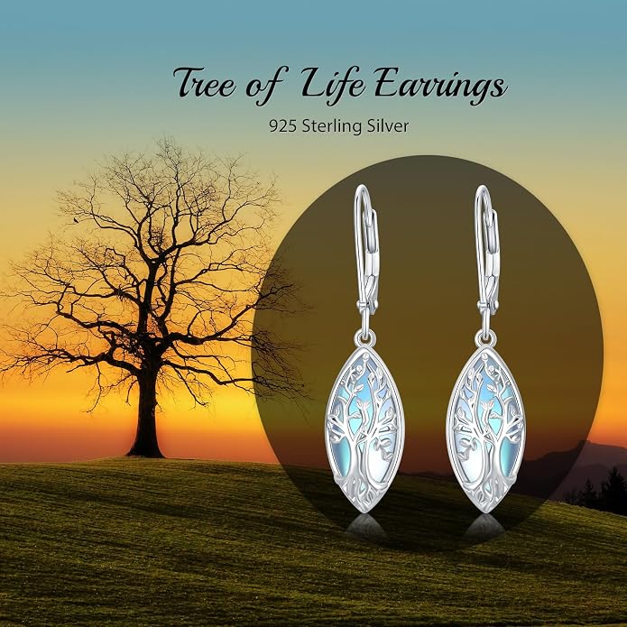 VONALA Flower Earrings for Women 925 Sterling Silver Rose/Lotus/Scottish Thistle/Tulip/Lilac/Mushroom/Pineapple Dangle Drop Earrings Flower Jewelry Gifts for Women Girls Birthday Gifts